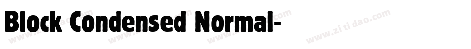 Block Condensed Normal字体转换
